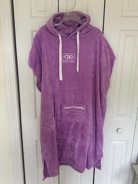 Ocean & Earth Hooded Poncho Towel in Purple, OS